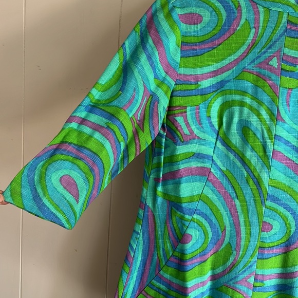 Vintage Handmade 60s Mod Mini Dress - Picture 3 of 13